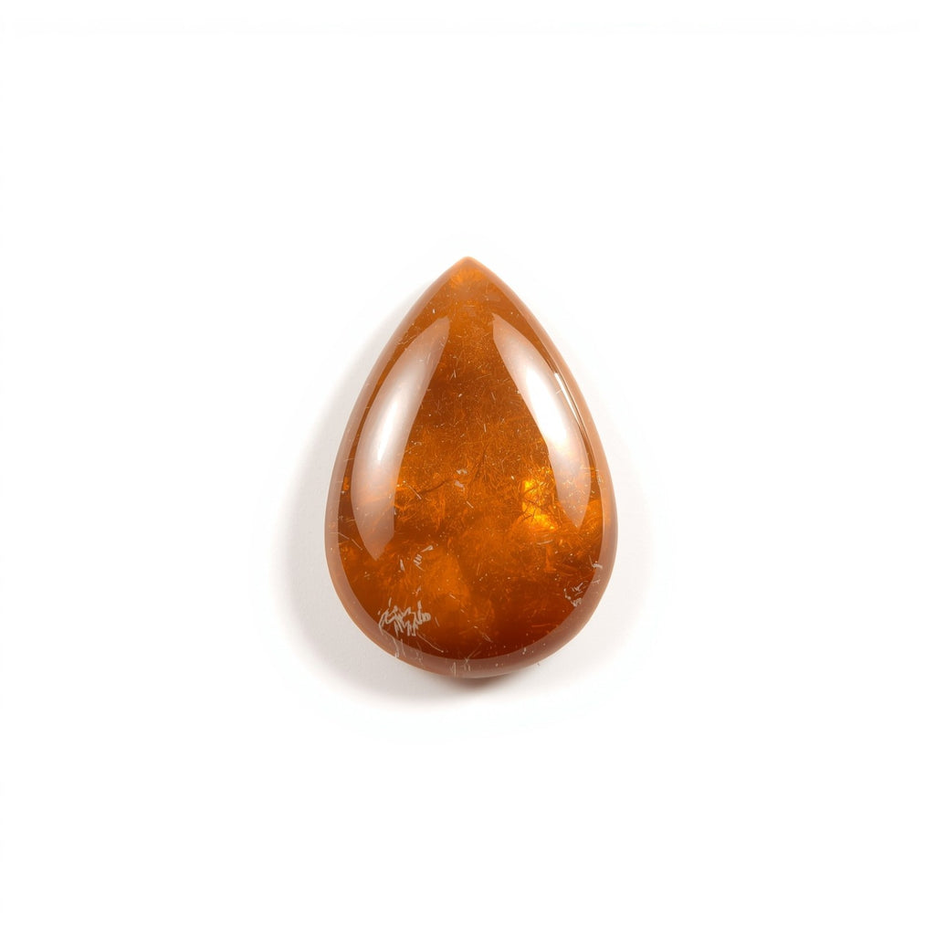 Sun Stone 1PC Small 6x8 MM Pear Cabochon Blue Fiery semi Precious Loose Gemstone