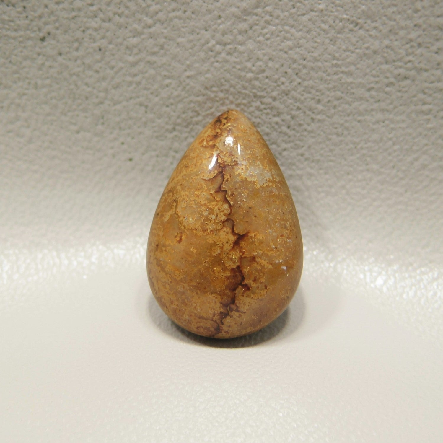 Sun Stone 1PC Small 6x9 MM Pear Cabochon Blue Brilliant semi Precious Loose Gemstones