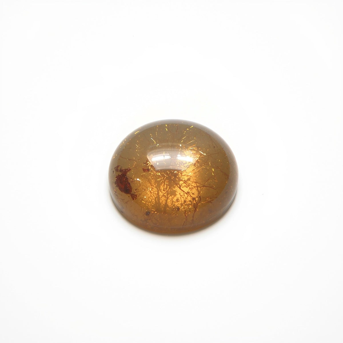 Sun Stone 1PC Tiny 6x6 MM Round Cabochon Blue Polished semi Precious Precious Gemstone