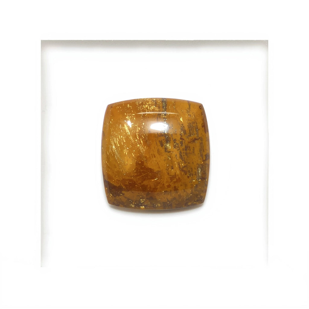 Sun Stone 1PC Small 7x7 MM Square Cabochon Blue Brilliant semi Precious Precious Gemstone