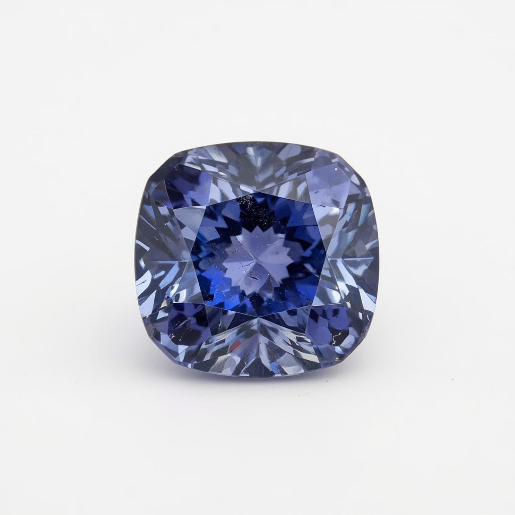 Tanzanite 1PC Chunky 14x14 MM Cushion Faceted Blue Genuine Semi Precious Loose Gemstones