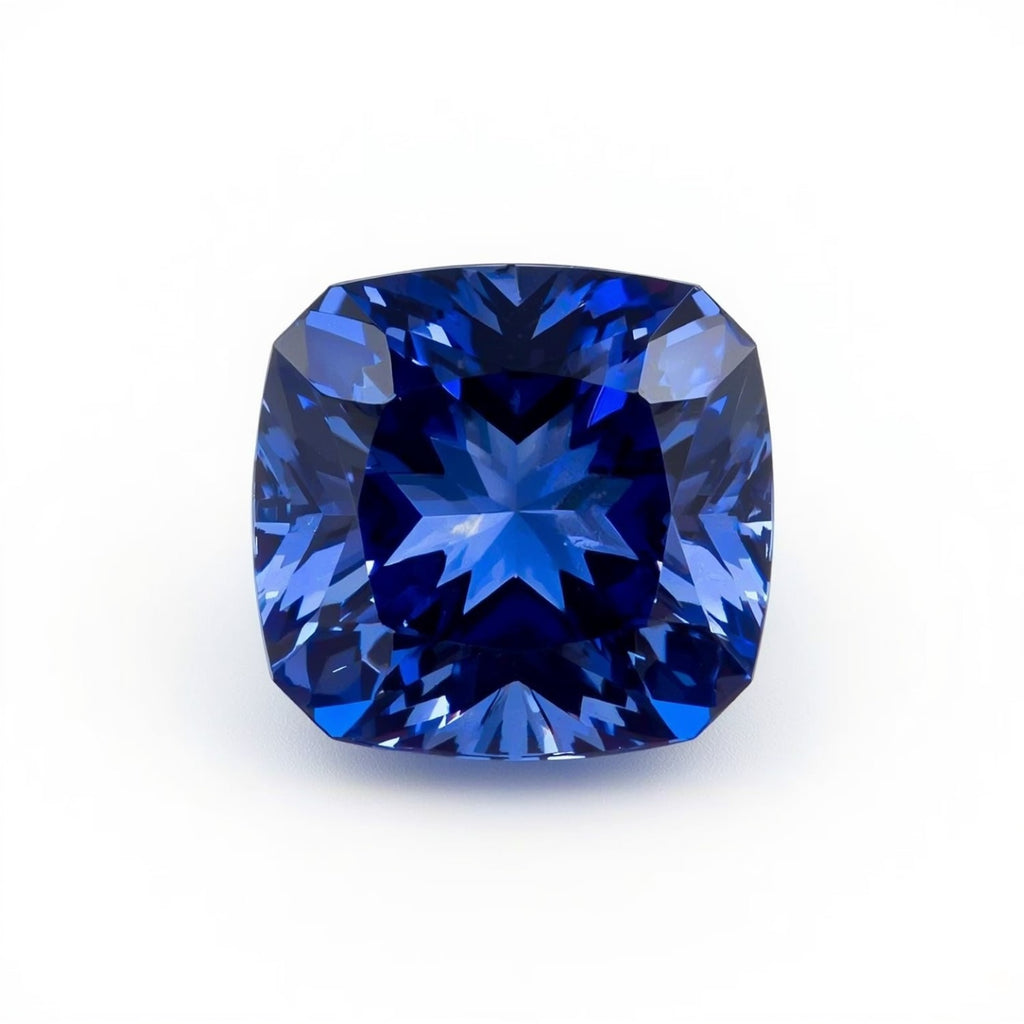 Tanzanite 1PC Chunky 14x14 MM Cushion Faceted Blue Genuine Semi Precious Loose Gemstones