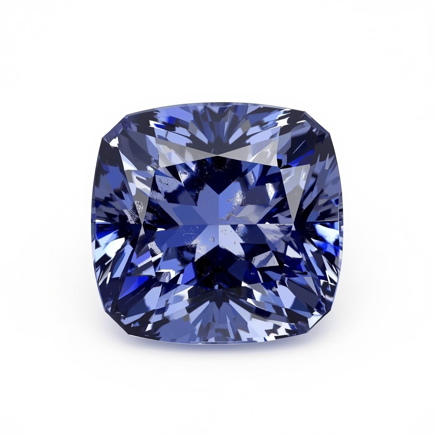 Tanzanite 1PC Chunky 16x16 MM Cushion Faceted Blue Pure Semi Precious Loose Gems Главное изображение товара