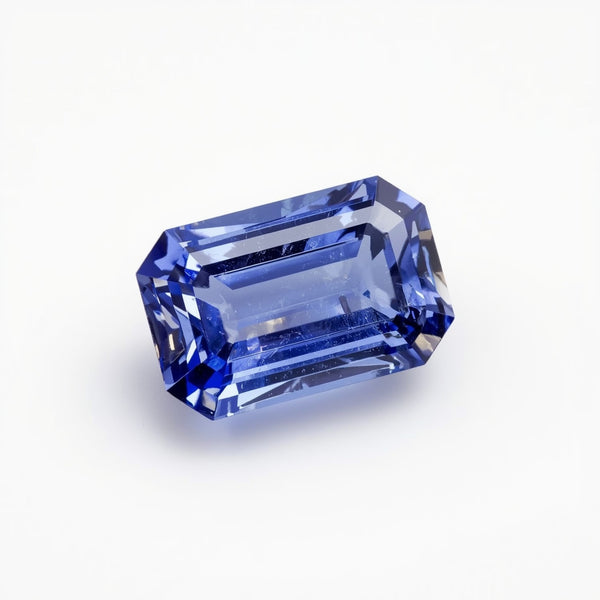 Tanzanite 1PC Large 10x12 MM Emerald Faceted Blue Fiery Semi Precious Gems