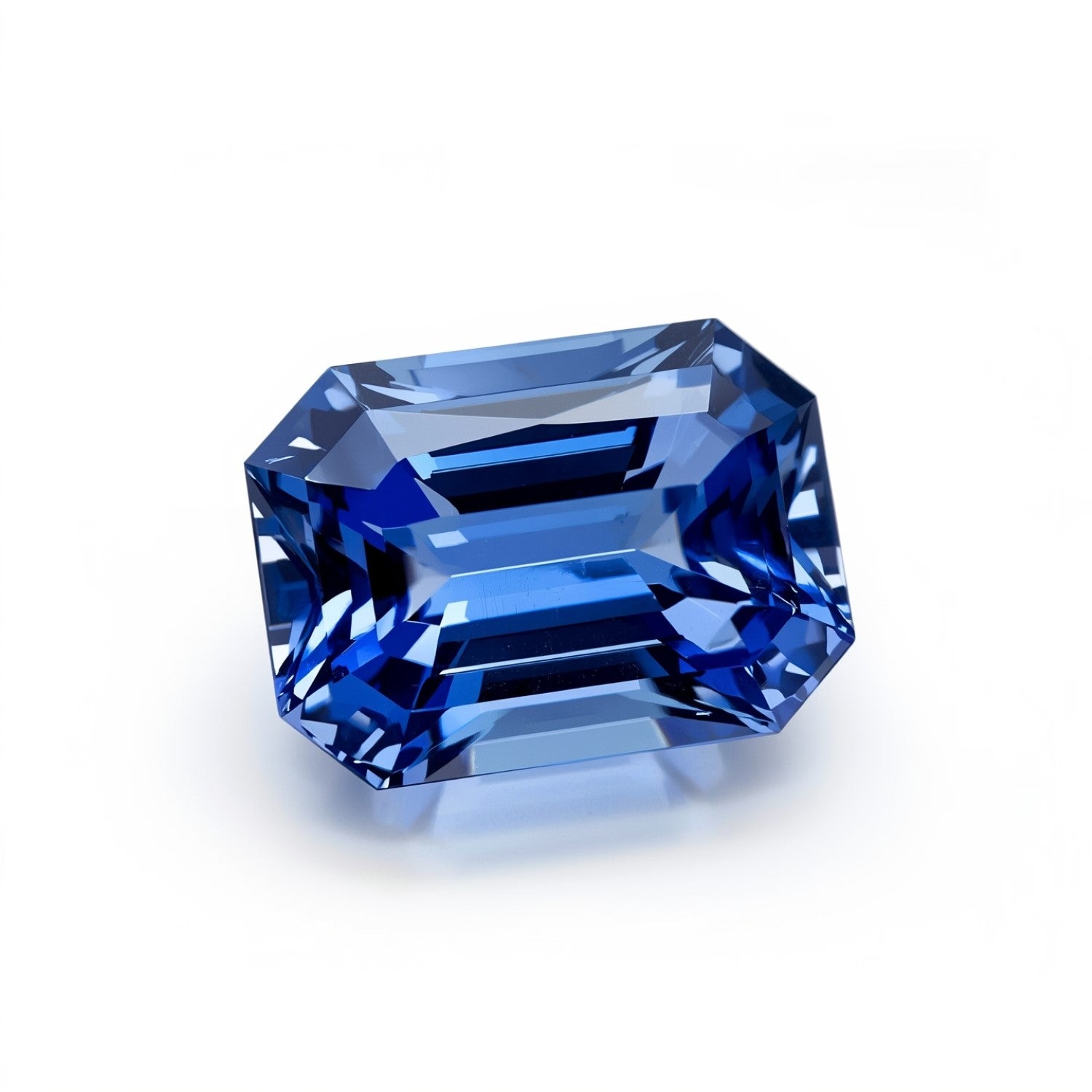 Tanzanite 1PC Large 10x14 MM Emerald Faceted Blue Brilliant Semi Precious Loose Gems