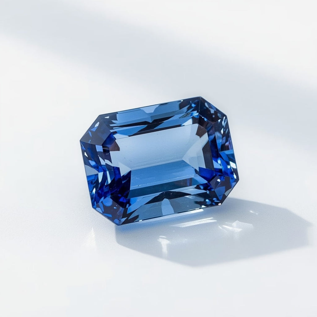 Tanzanite 1PC Chunky 12x16 MM Emerald Faceted Blue Sparkling Semi Precious Loose Gemstone