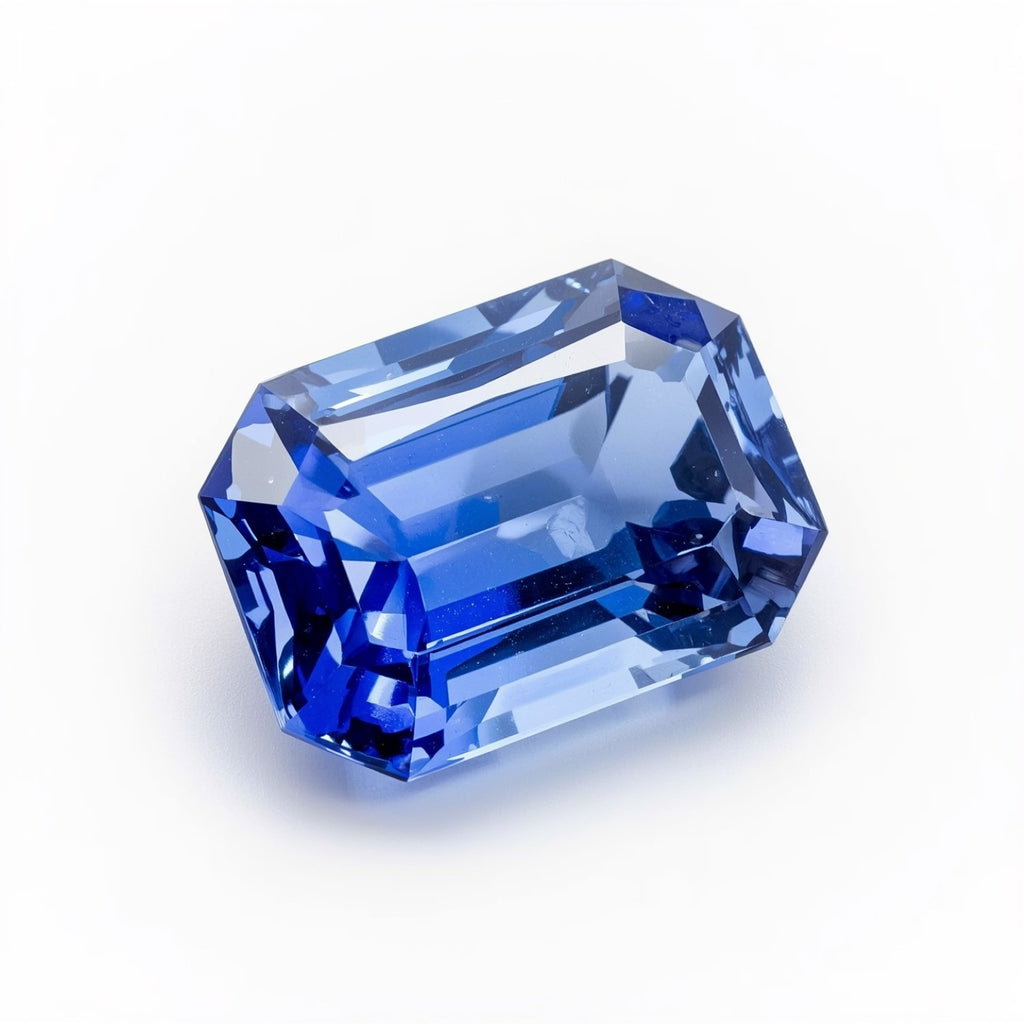 Tanzanite 1PC Chunky 15x20 MM Emerald Faceted Blue Splendid Semi Precious Gems