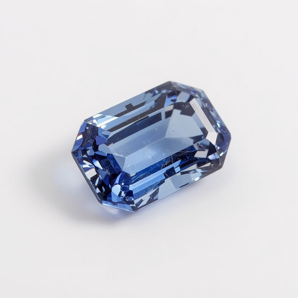 Tanzanite 1PC Tiny 4x6 MM Emerald Faceted Blue Luster Semi Precious Loose Gemstones