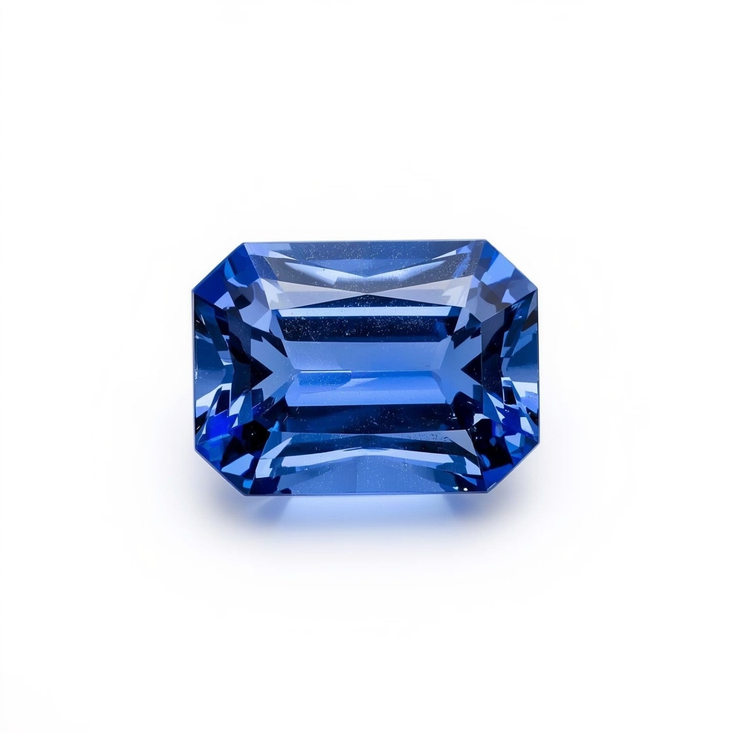 Tanzanite 1PC Tiny 5x7 MM Emerald Faceted Blue Lustrous Semi Precious Gems