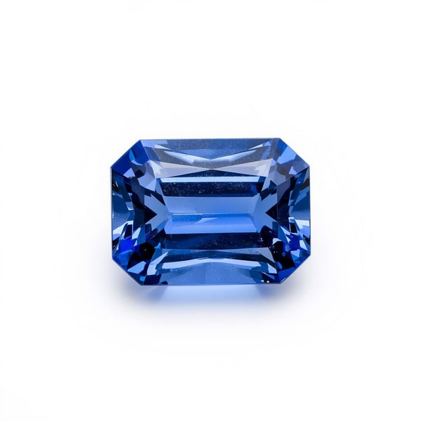 Tanzanite 1PC Tiny 5x7 MM Emerald Faceted Blue Lustrous Semi Precious Gems