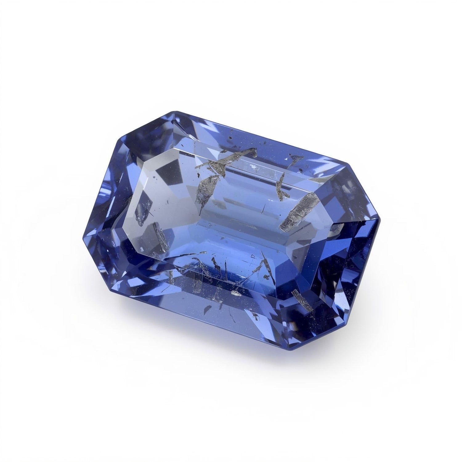 Tanzanite 1PC Medium 8x10 MM Emerald Faceted Blue Genuine Semi Precious Loose Gems Второстепенное изображение товара