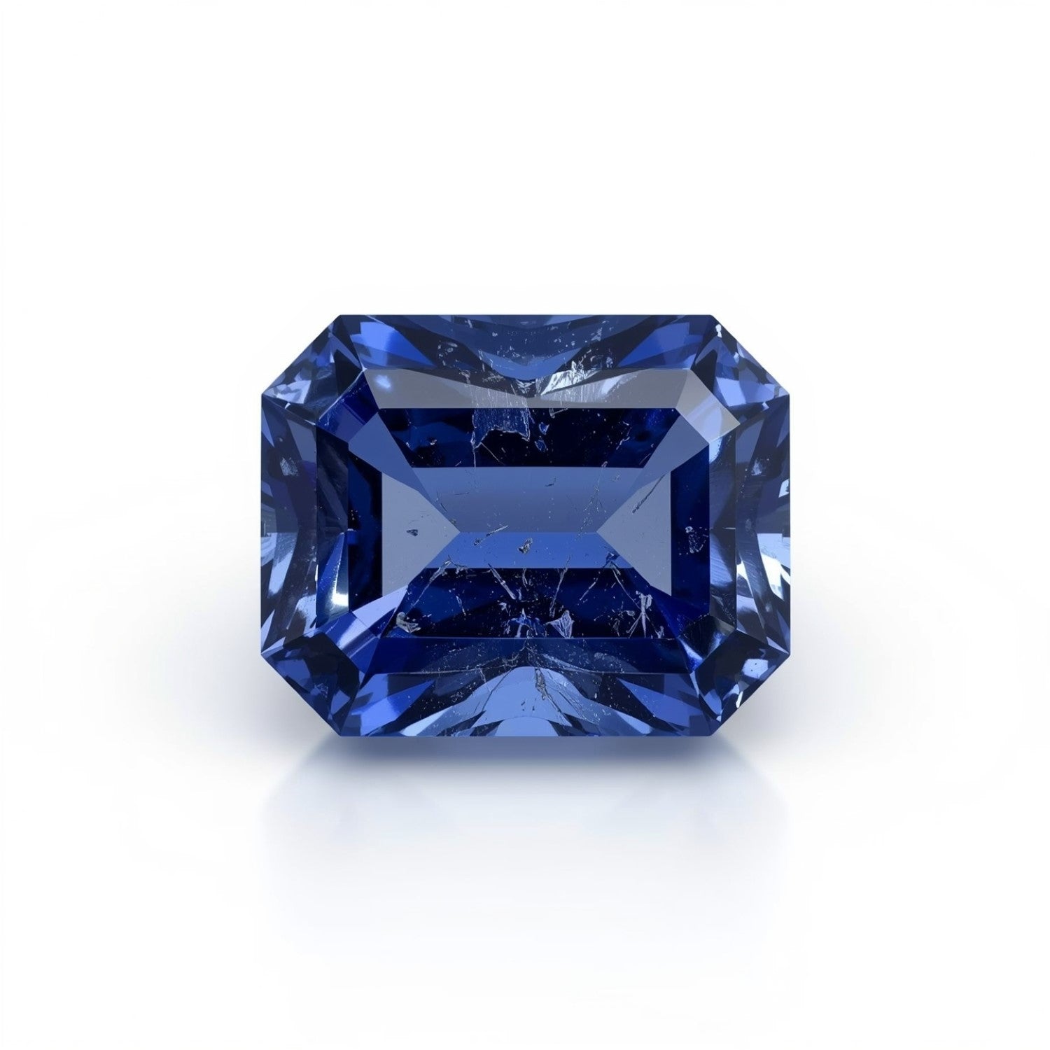 Tanzanite 1PC Large 8x12 MM Emerald Faceted Blue Pure Semi Precious Loose Gemstones Главное изображение товара