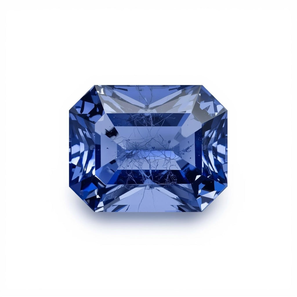 Tanzanite 1PC Large 9x11 MM Emerald Faceted Blue Superior Semi Precious Loose Gemstone