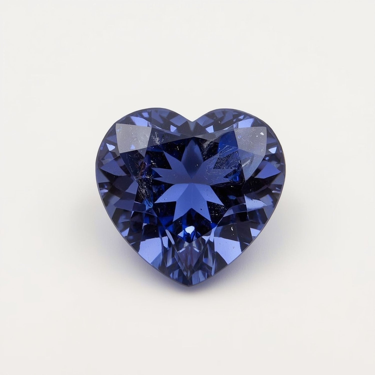 Tanzanite 1PC Large 10x10 MM Heart Faceted Blue Shine Semi Precious Loose Gemstones