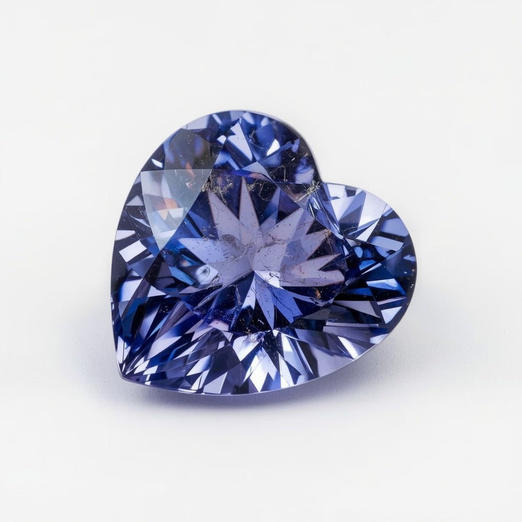 Tanzanite 1PC Large 12x12 MM Heart Faceted Blue High-Quality Semi Precious Loose Gems