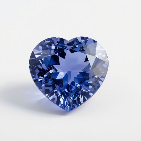 Tanzanite 1PC Chunky 13x13 MM Heart Faceted Blue Natural Semi Precious Loose Gemstone