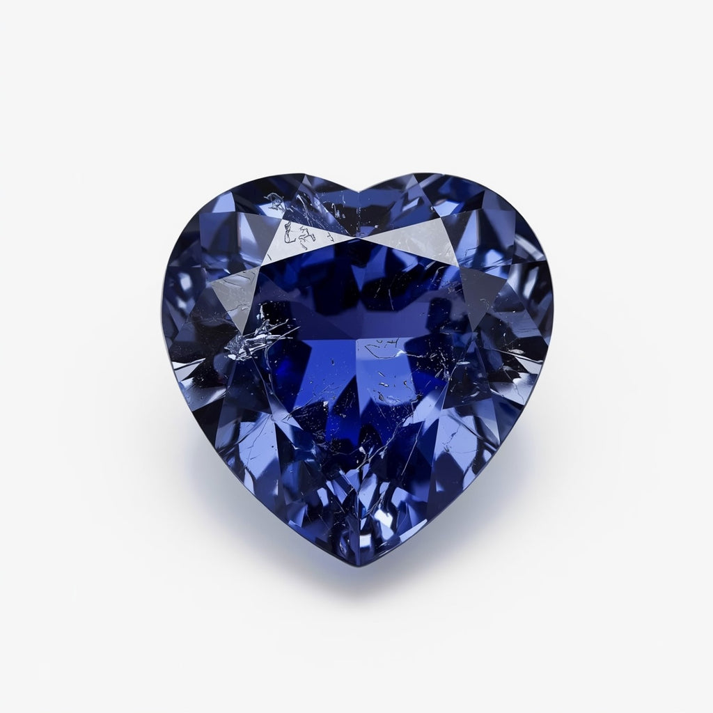 Tanzanite 1PC Chunky 13x13 MM Heart Faceted Blue Natural Semi Precious Loose Gemstone