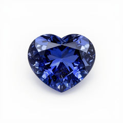 Tanzanite 1PC Chunky 14x14 MM Heart Faceted Blue Genuine Semi Precious Loose Gemstones