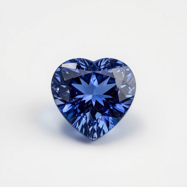 Tanzanite 1PC Tiny 6x6 MM Heart Faceted Blue Polished Semi Precious Loose Gemstones
