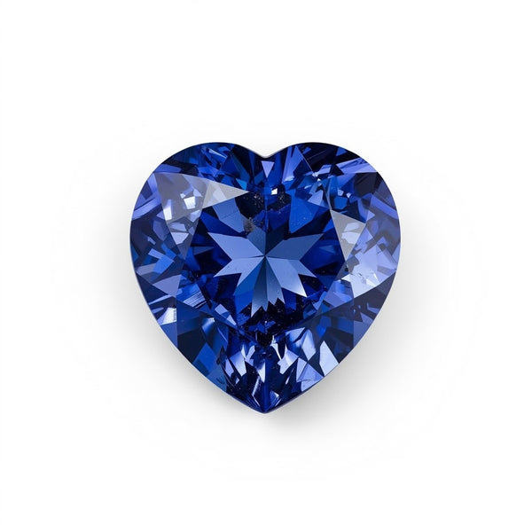 Tanzanite 1PC Medium 9x9 MM Heart Faceted Blue Lustrous Semi Precious Loose Gemstone