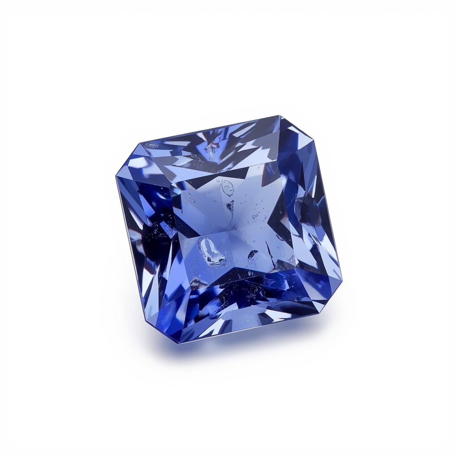 Tanzanite 1PC Chunky 14x14 MM Square Faceted Blue Genuine Semi Precious Loose Gemstones