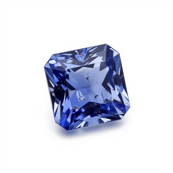 Tanzanite 1PC Chunky 14x14 MM Square Faceted Blue Genuine Semi Precious Loose Gemstones