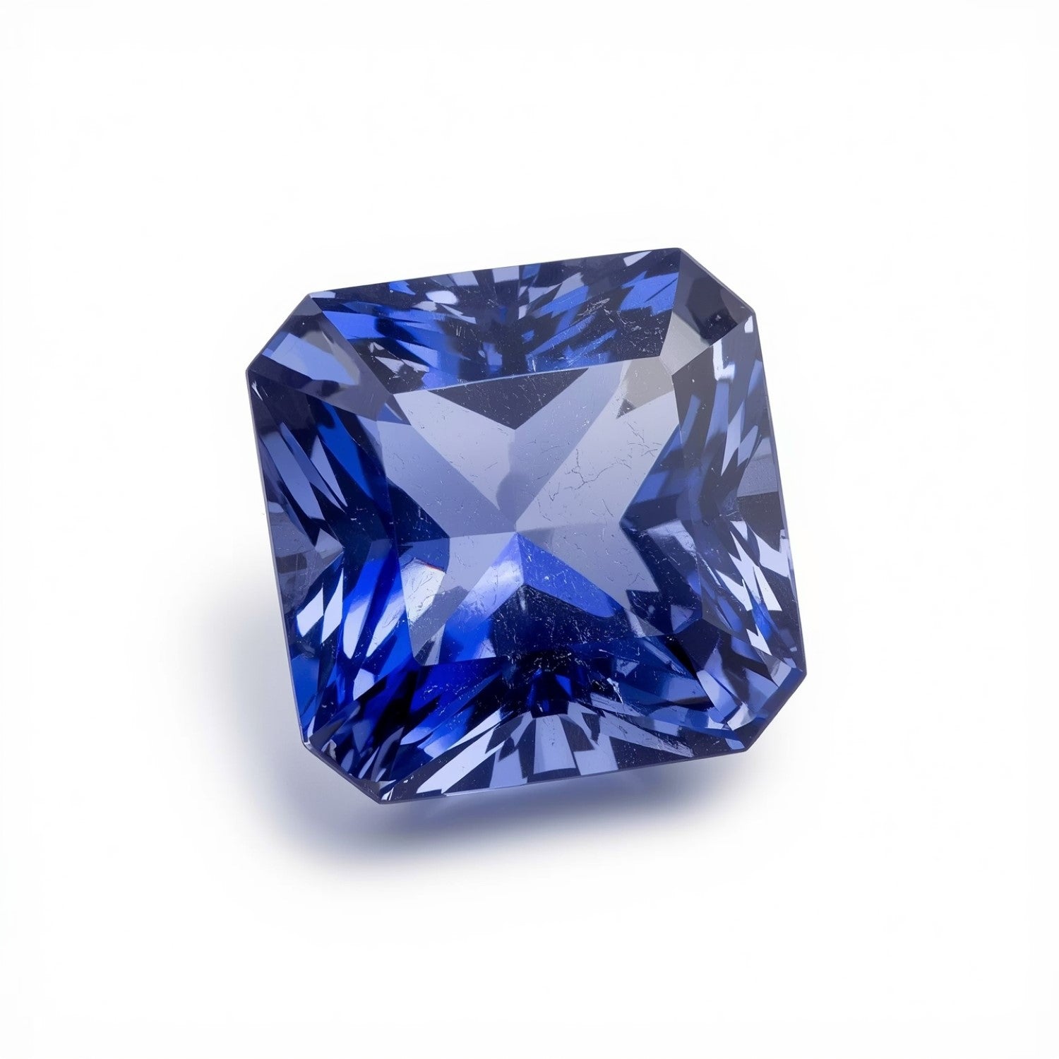 Tanzanite 1PC Chunky 15x15 MM Square Faceted Blue Superior Semi Precious Gems Immagine secondaria del prodotto