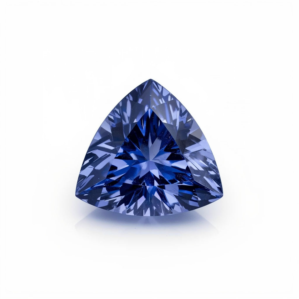 Tanzanite 1PC Medium 9x9 MM Triangle Faceted Blue Lustrous Semi Precious Loose Gemstone