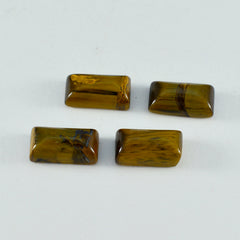 Tigerauge 10 Stück Winzige 3x6 MM Baguette Cabochon Braun Glanz Halbedelsteine Lose Edelsteine