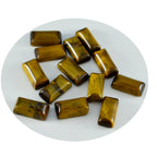 Tiger Eye 10PC Tiny 3x6 MM Baguette Cabochon Brown Shine semi Precious Loose Gems