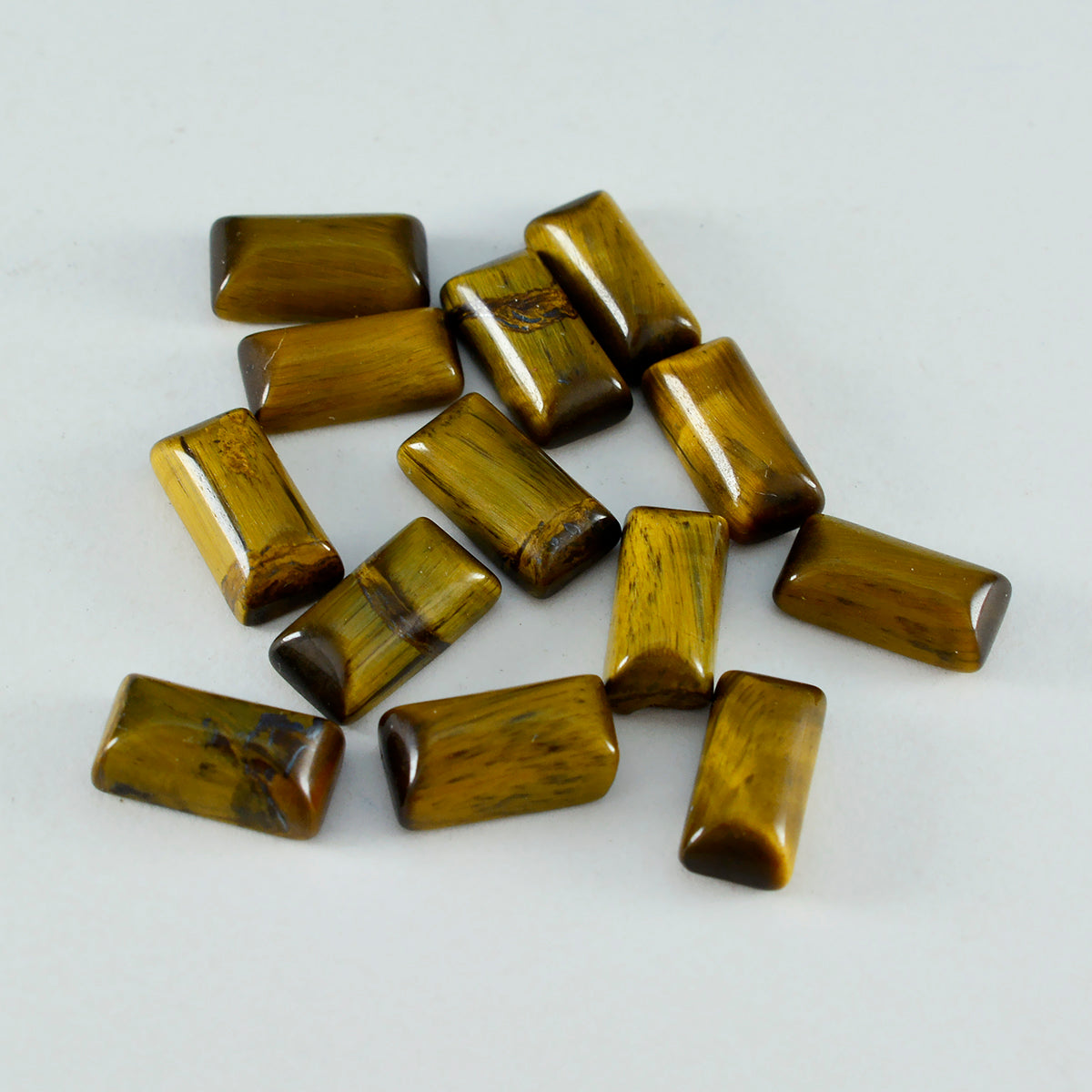 Tiger Eye 10PC Tiny 3x6 MM Baguette Cabochon Brown Shine semi Precious Loose Gems
