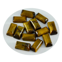 Tiger Eye 10PC Tiny 4x8 MM Baguette Cabochon Brown Fine semi Precious Loose Gemstone