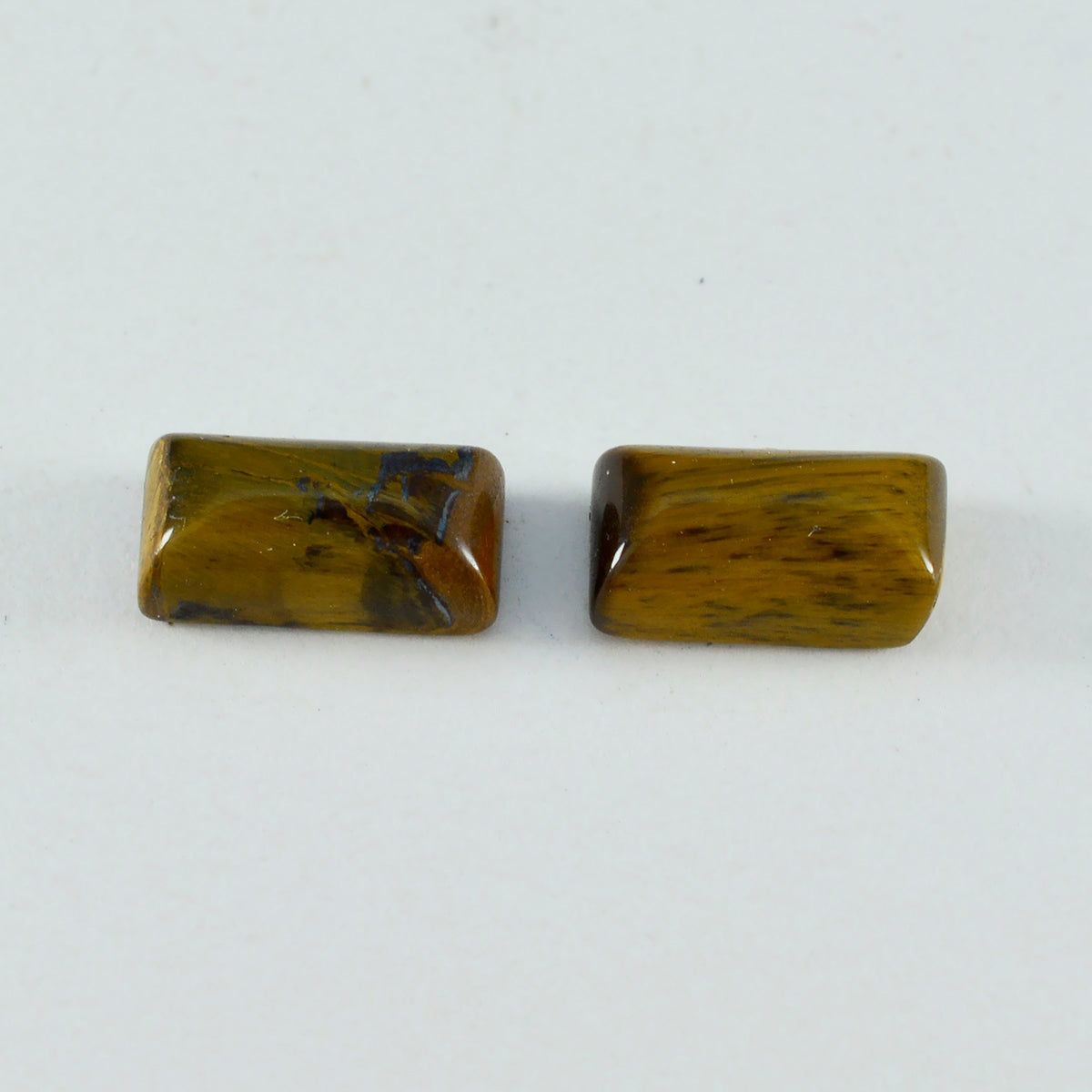Tiger Eye 1PC Small 5x10 MM Baguette Cabochon Brown High Quality semi Precious Loose Gemstones