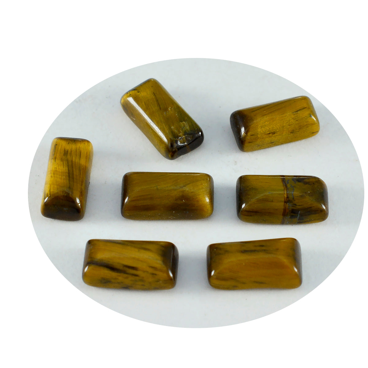 Tiger Eye 1PC Small 6x12 MM Baguette Cabochon Brown Natural semi Precious Semi Precious Gemstone Hoofdafbeelding