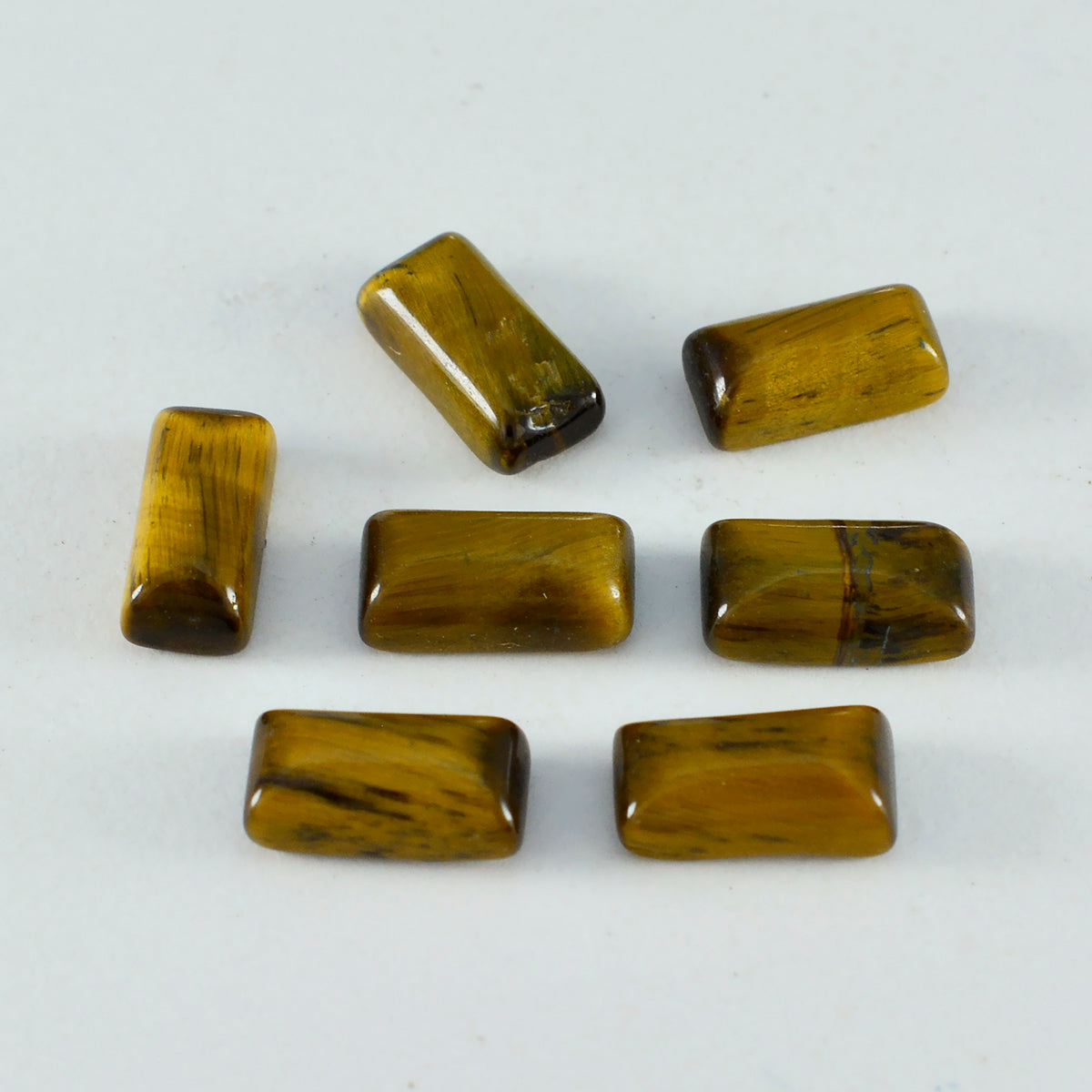 Tiger Eye 1PC Small 6x12 MM Baguette Cabochon Brown Natural semi Precious Semi Precious Gemstone Secundaire afbeelding