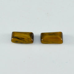 Tiger Eye 1PC Small 6x12 MM Baguette Cabochon Brown Natural semi Precious Semi Precious Gemstone