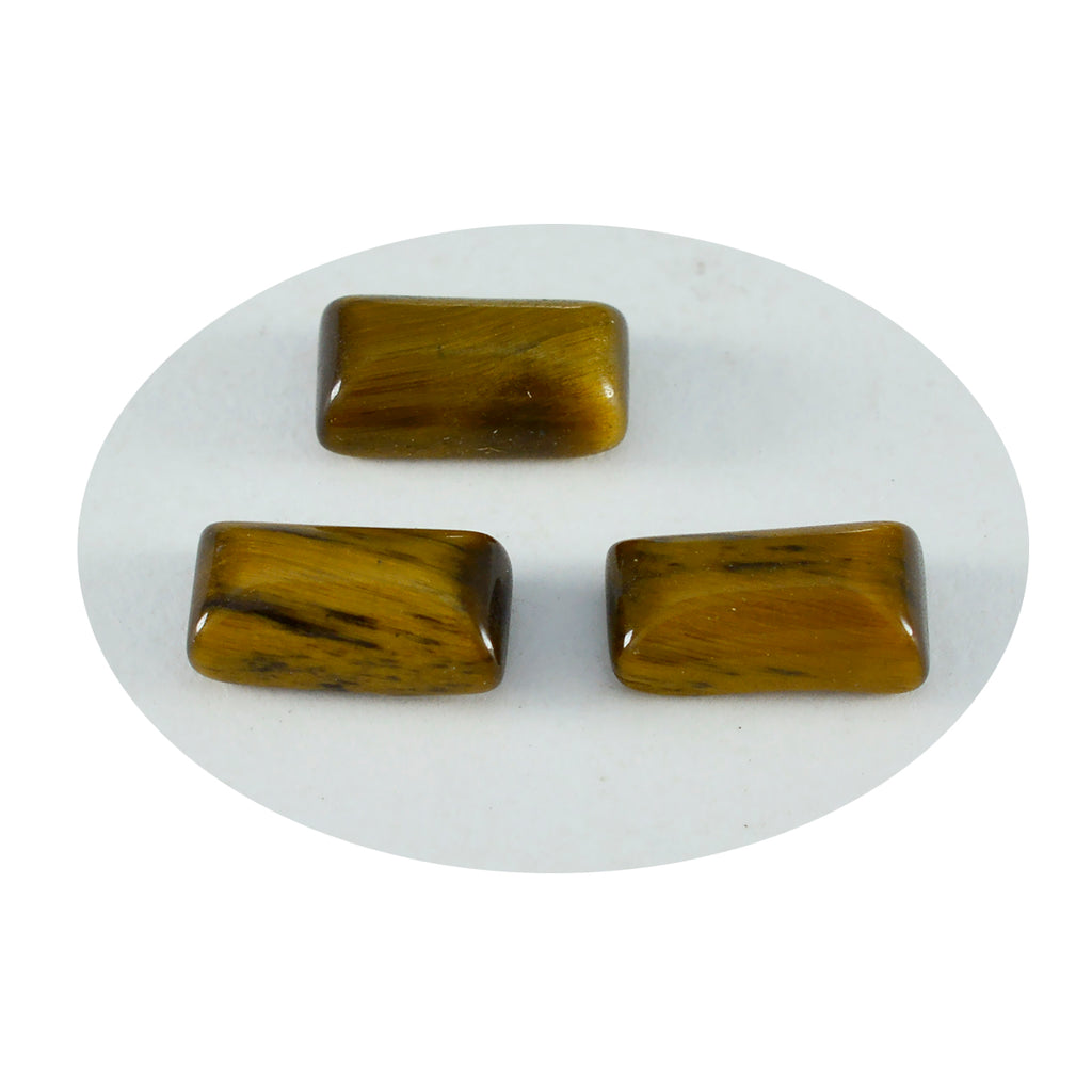 Tiger Eye 1PC Large 8x16 MM Baguette Cabochon Brown Superior semi Precious Gems