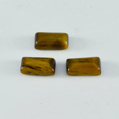 Tiger Eye 1PC Large 8x16 MM Baguette Cabochon Brown Superior semi Precious Gems