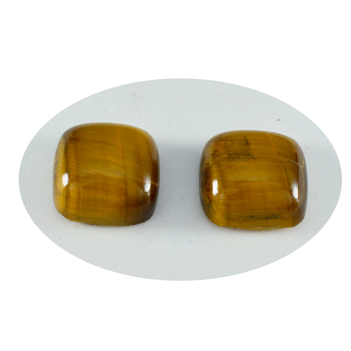 Tiger Eye 1PC Large 10x10 MM Cushion Cabochon Brown Fine semi Precious Gems