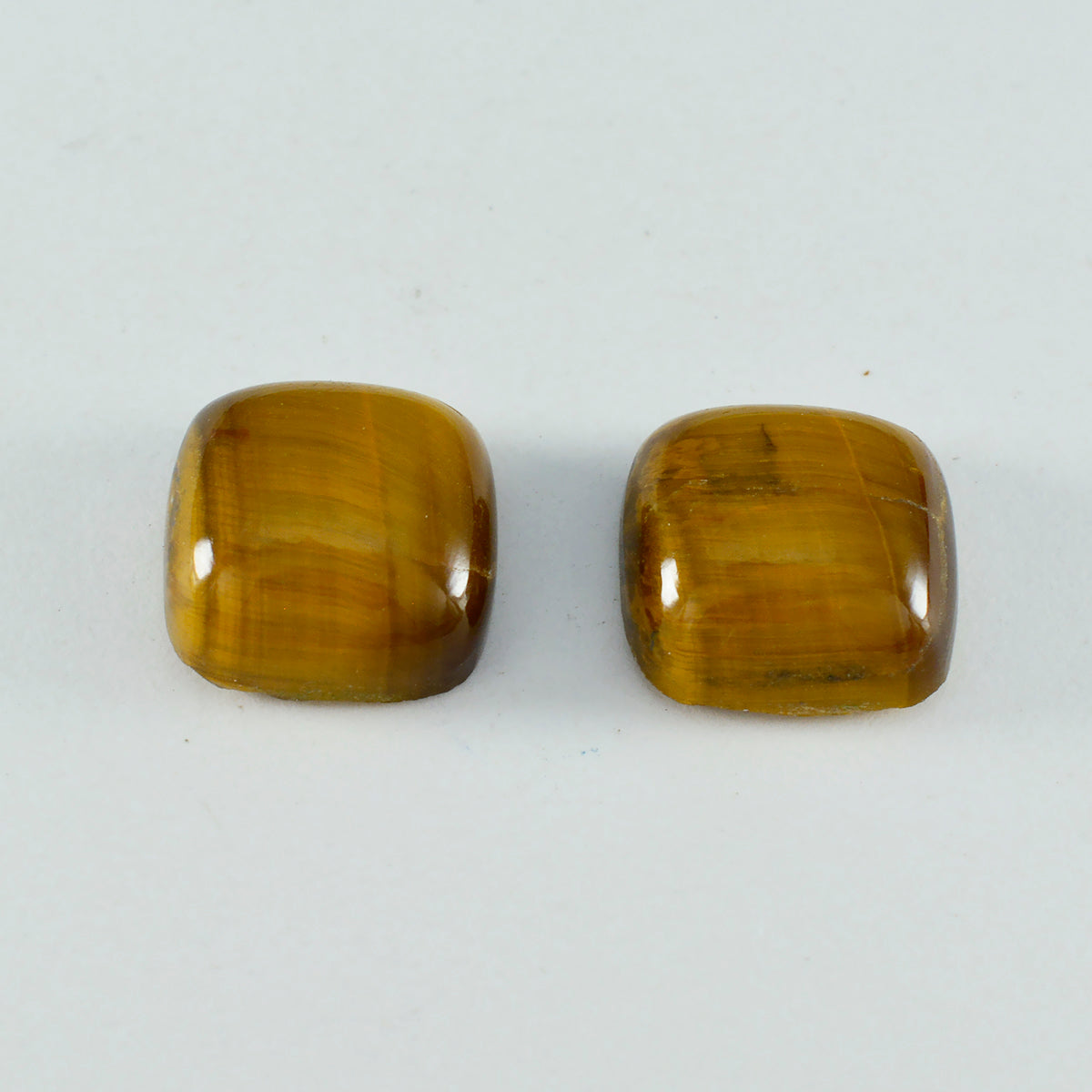 Tiger Eye 1PC Large 10x10 MM Cushion Cabochon Brown Fine semi Precious Gems