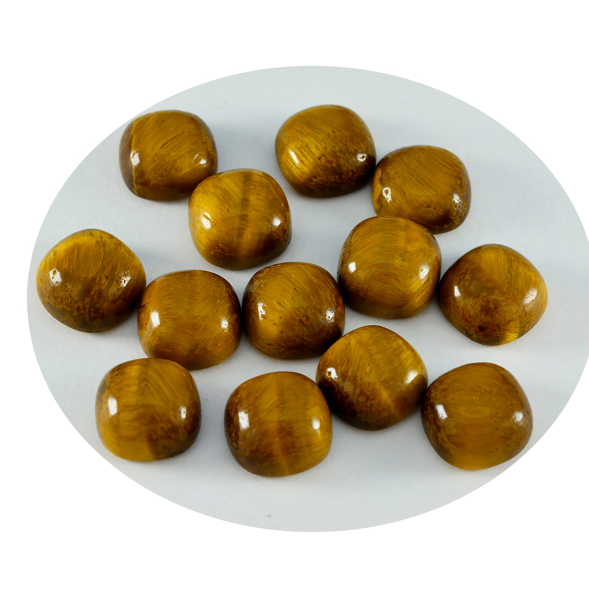 Tiger Eye 10PC Tiny 3x3 MM Cushion Cabochon Brown Brilliant semi Precious Precious Gemstone