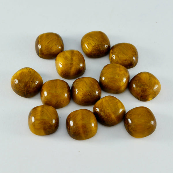 Tiger Eye 10PC Tiny 4x4 MM Cushion Cabochon Brown Sparkling semi Precious Gems