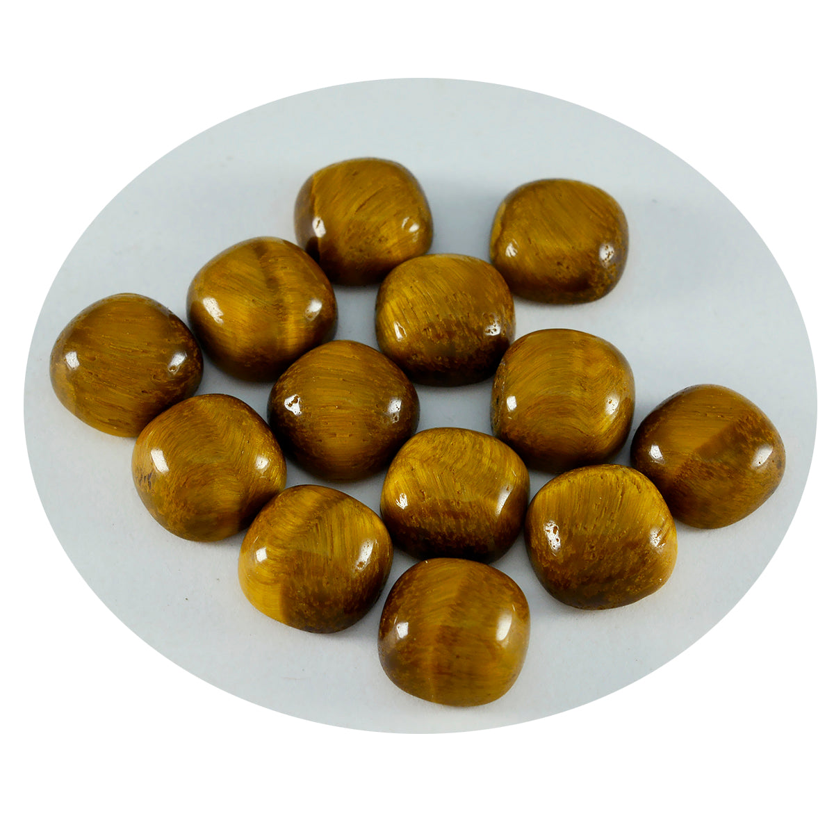 Tiger Eye 10PC Tiny 5x5 MM Cushion Cabochon Brown Polished semi Precious Loose Gems