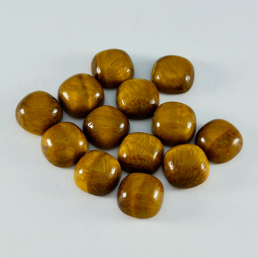 Tiger Eye 10PC Tiny 5x5 MM Cushion Cabochon Brown Polished semi Precious Loose Gems