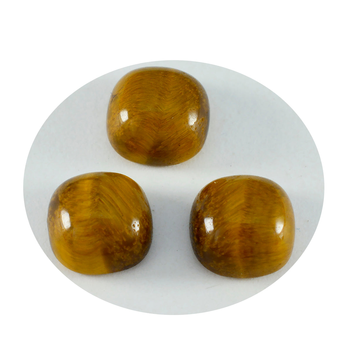 Tiger Eye 1PC Small 7x7 MM Cushion Cabochon Brown Luster semi Precious Loose Gemstones