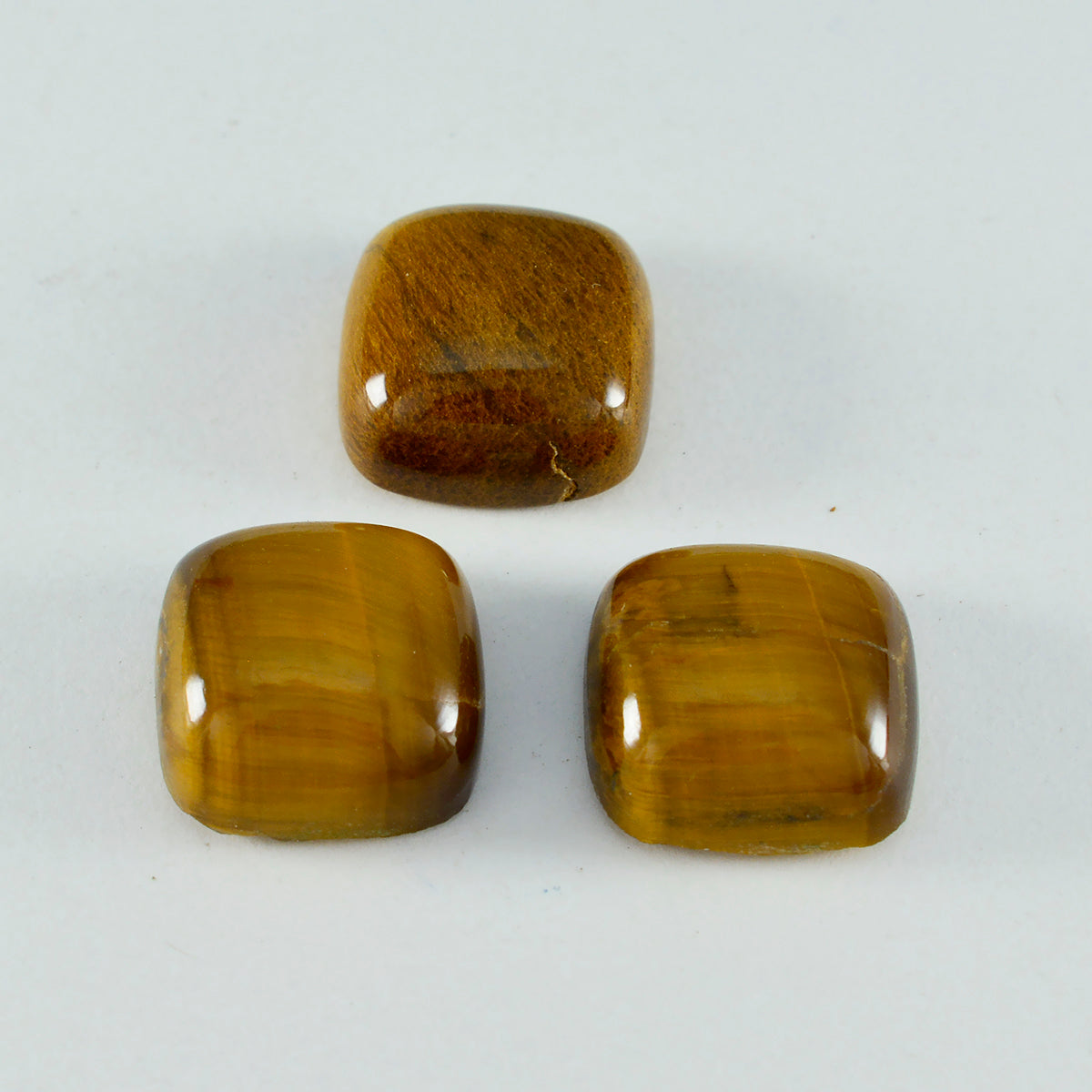 Tiger Eye 1PC Small 8x8 MM Cushion Cabochon Brown Lustrous semi Precious Semi Precious Gemstone