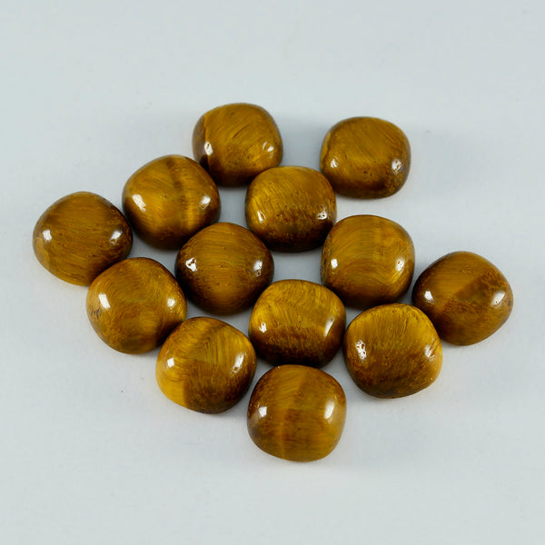 Tiger Eye 10PC Tiny 3x3 MM Cushion Cabochon Brown Brilliant semi Precious Precious Gemstone