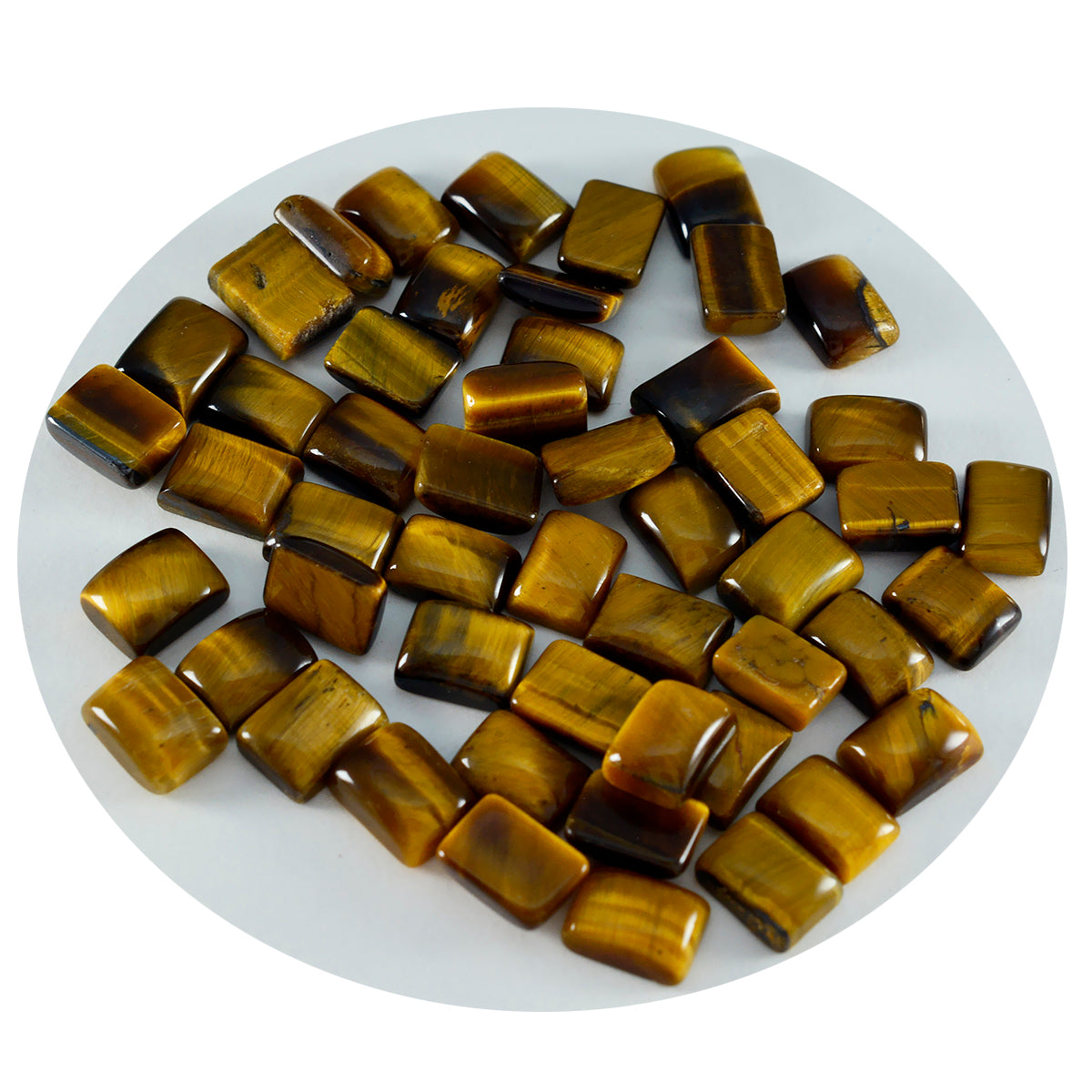 Tiger Eye 10PC Tiny 3x5 MM Emerald Cabochon Brown Superior semi Precious Loose Gemstone