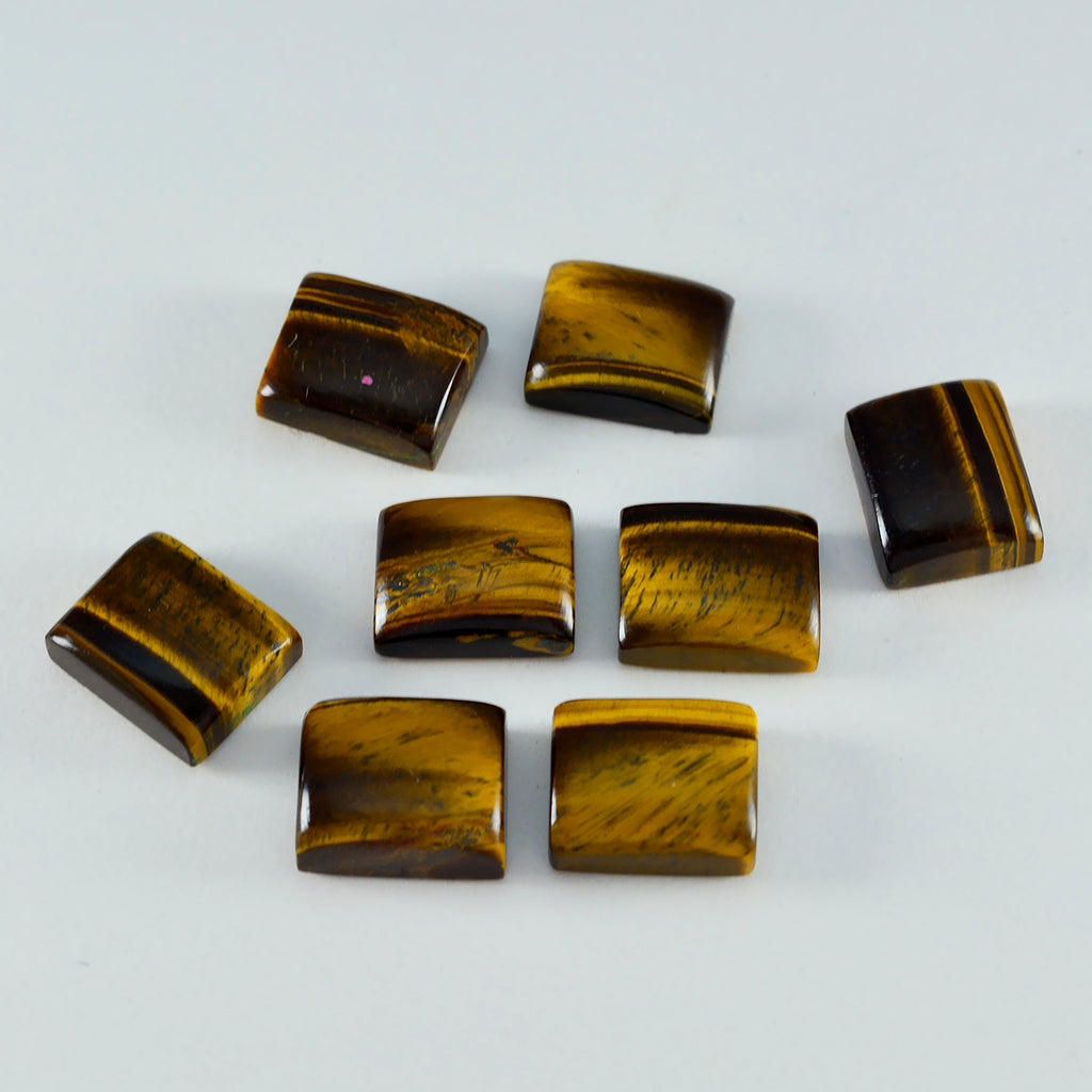 Tiger Eye 1PC Tiny 5x7 MM Emerald Cabochon Brown Fiery semi Precious Semi Precious Gemstone