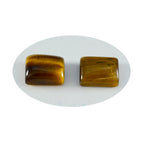 Tiger Eye 1PC Small 6x8 MM Emerald Cabochon Brown Brilliant semi Precious Precious Gemstone